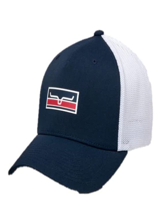 Kimes Ranch Men's Caps Broken Stripe 110 Snapback Hat/Navy